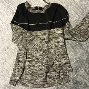 Black & Grey Knit Sweater